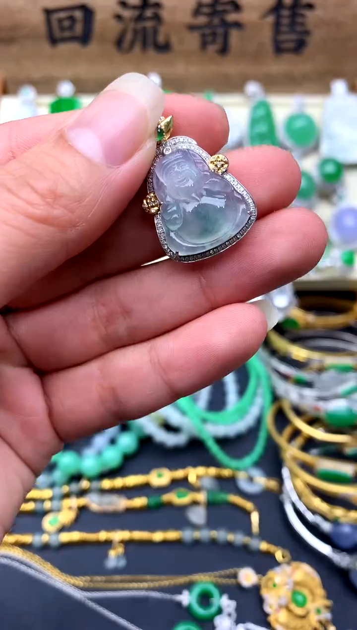 【闪购商品】翡翠颈饰18K金镶嵌130-中国好珍宝