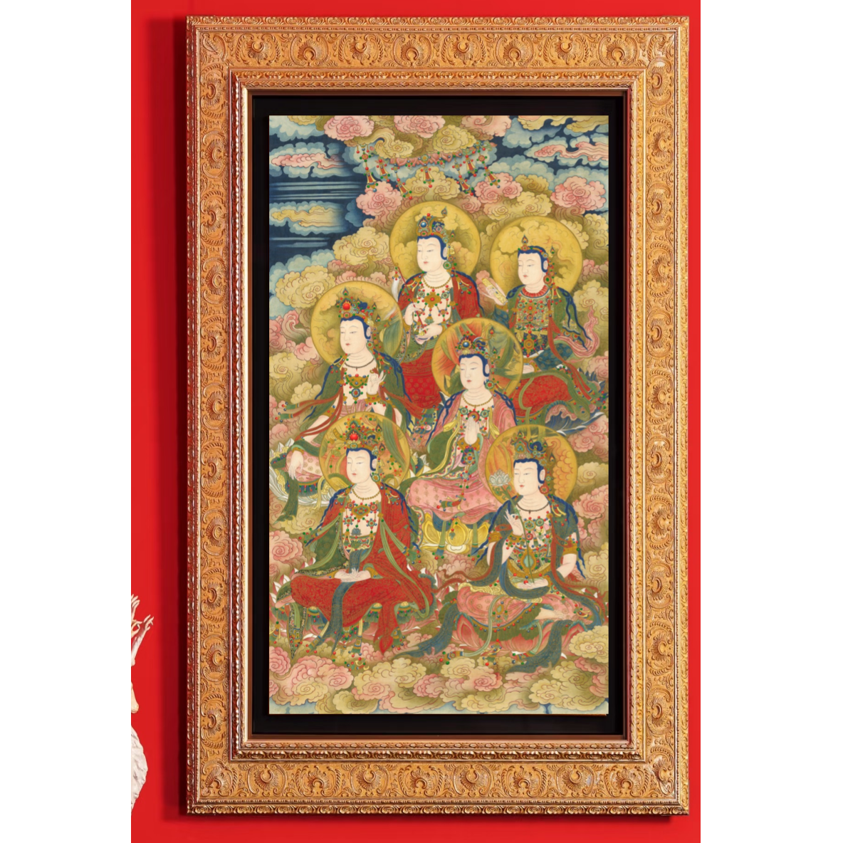 手绘国画  《等觉位十地菩萨》