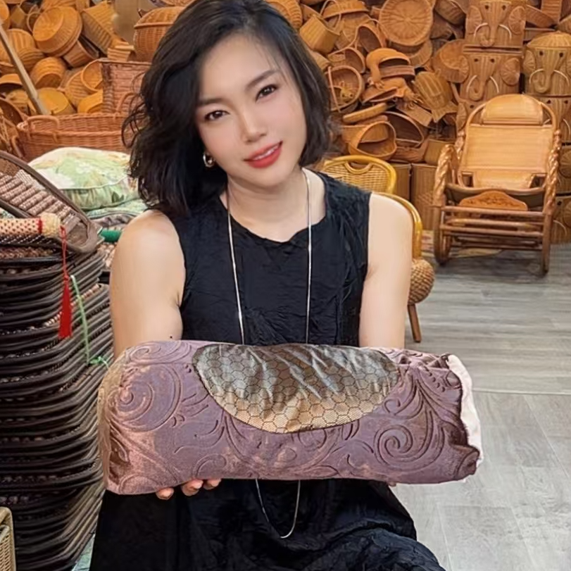 ZHY88自发热艾草硬颈枕头颈椎护理深度睡眠按摩头部放松舒缓