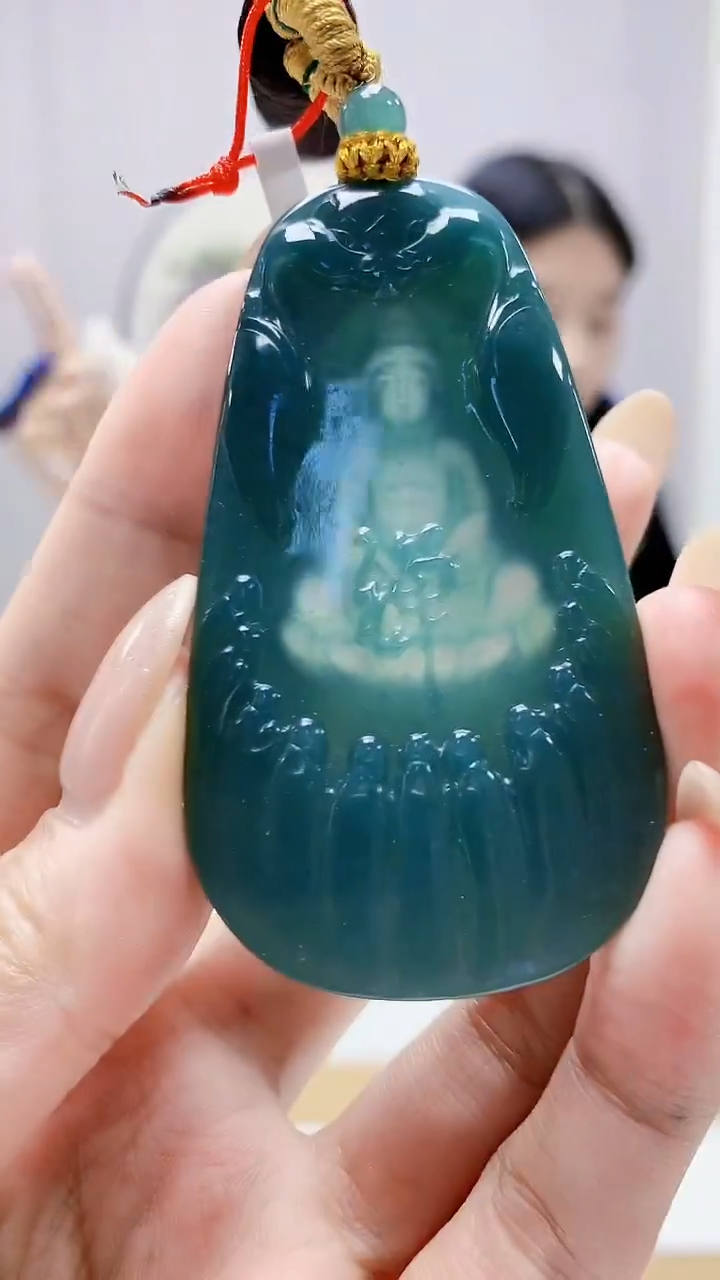 未镶嵌定制翡翠4812MM-毛货挂件87