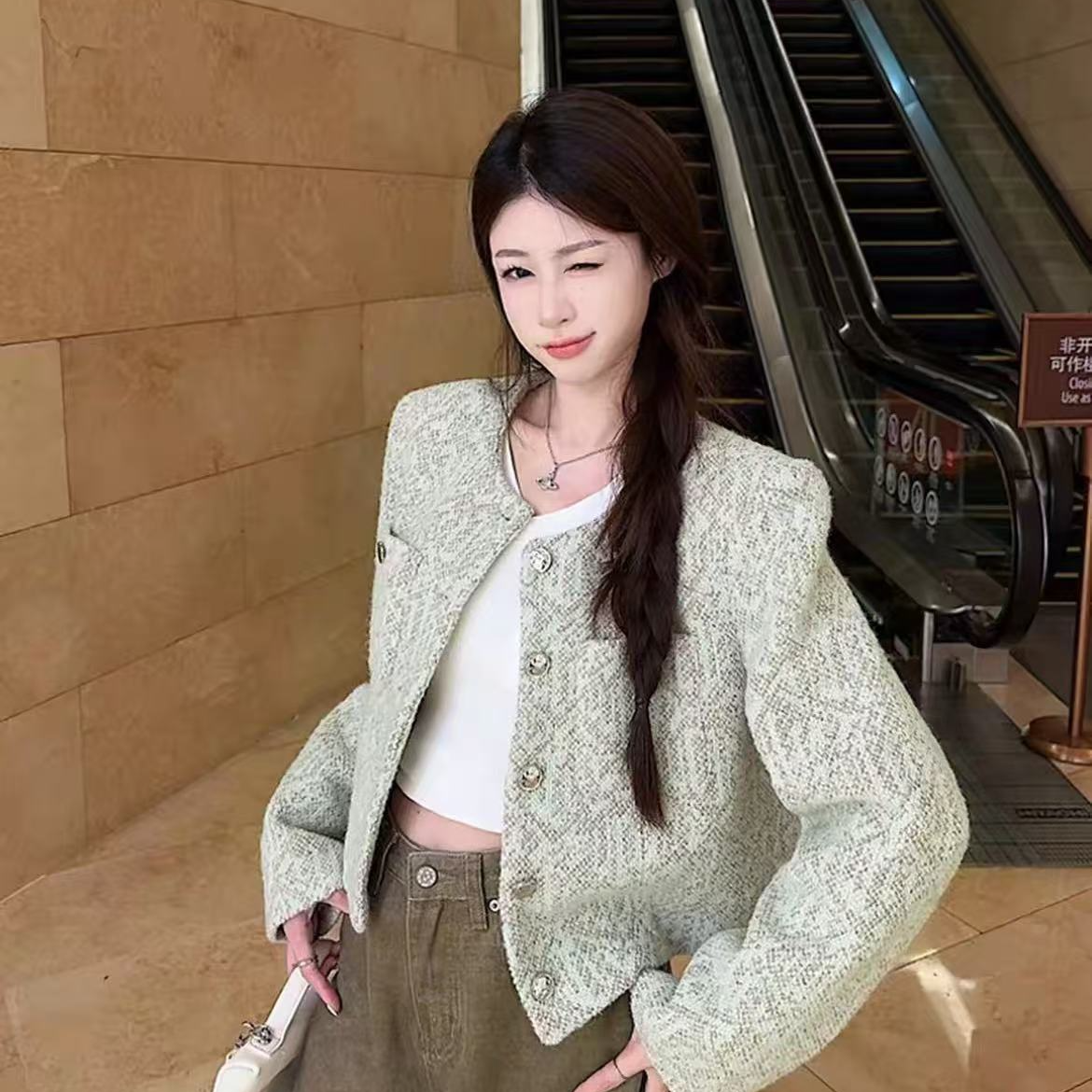 【运费险】新款羊毛小香风2025秋季短外套女高级感韩系气质时尚上衣