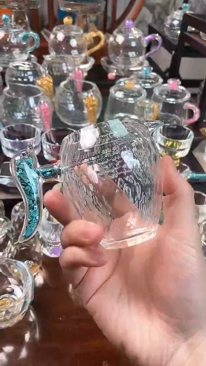 【闪购商品】玺宴新款水晶廋公杯绿松石