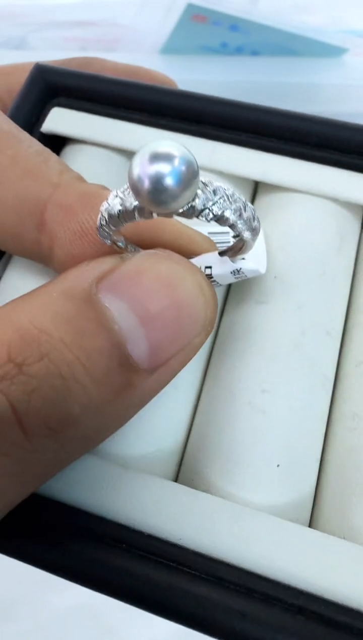 【闪购商品】海水珍珠戒指银S925镶嵌戒指