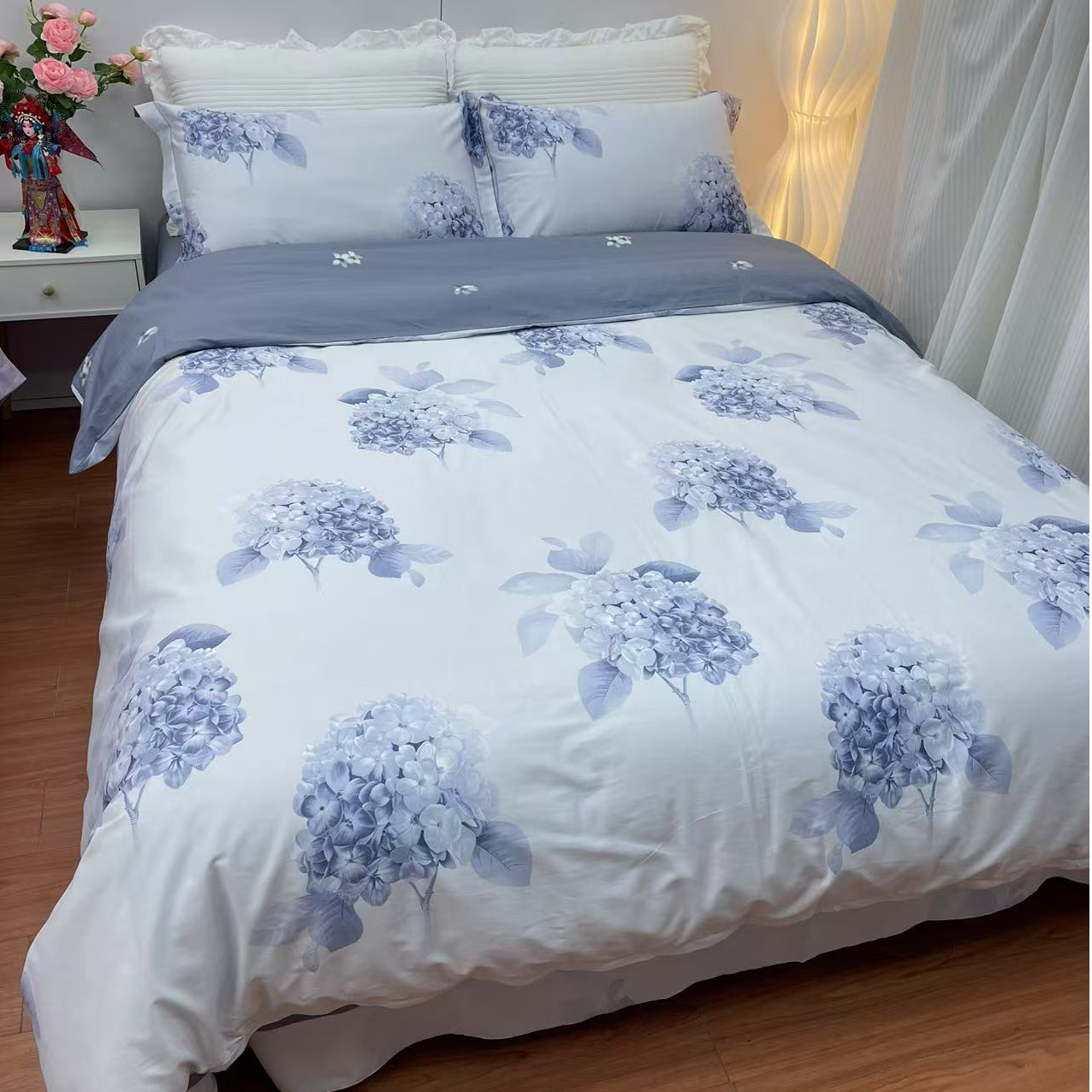 100%斜纹纯棉春夏四季环保印花亲肤时尚小清新四季工艺款四件套