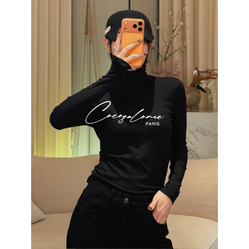 韩彬彬"珍珠羊绒"山羊绒+珍珠纤维自发热亲肤高领打底长袖2954-8