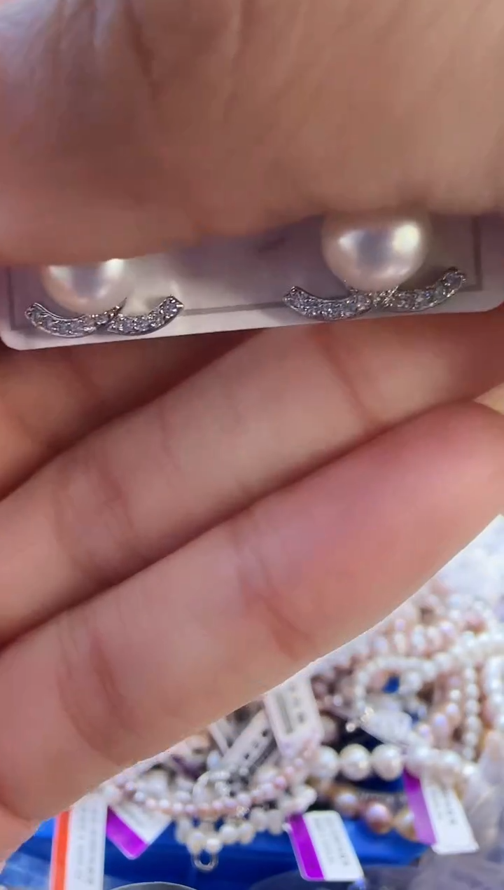 【闪购商品】淡水珍珠耳饰银S925镶嵌536