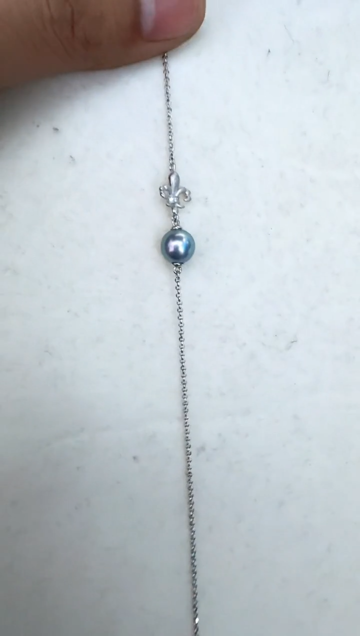 【闪购商品】海水珍珠手链银S925镶嵌手链