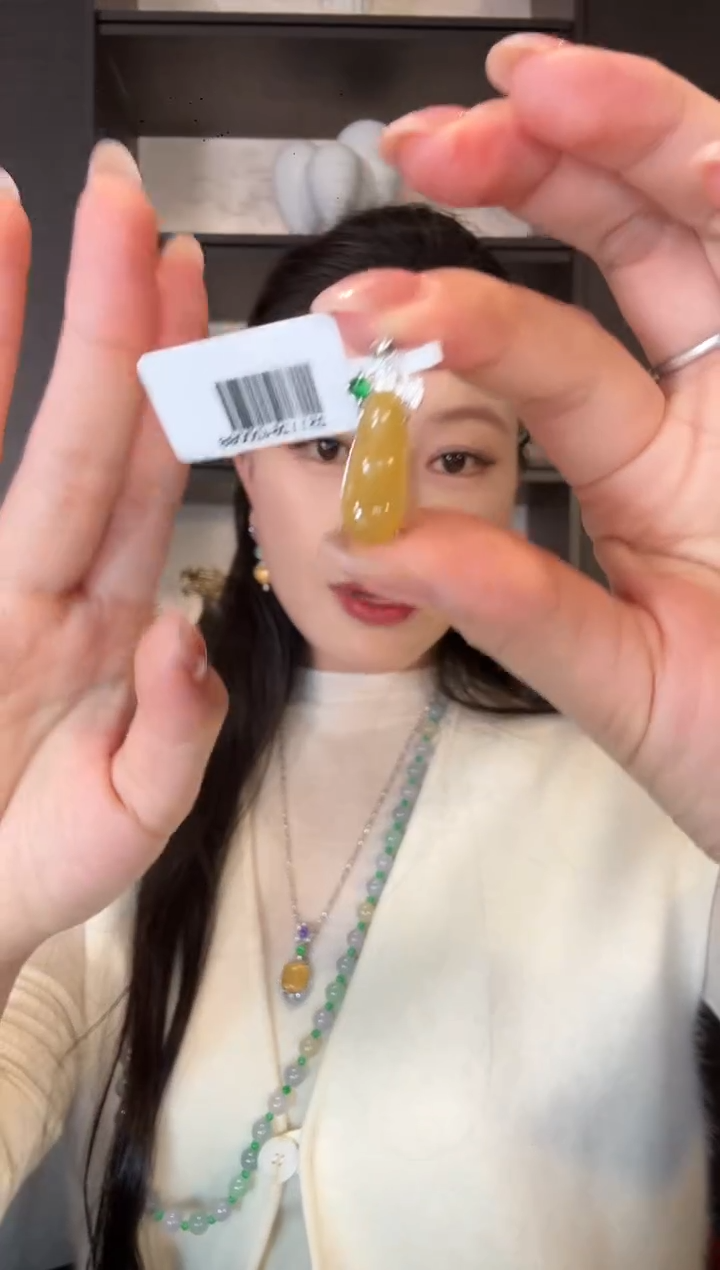 颈饰银S925镶嵌翡翠54