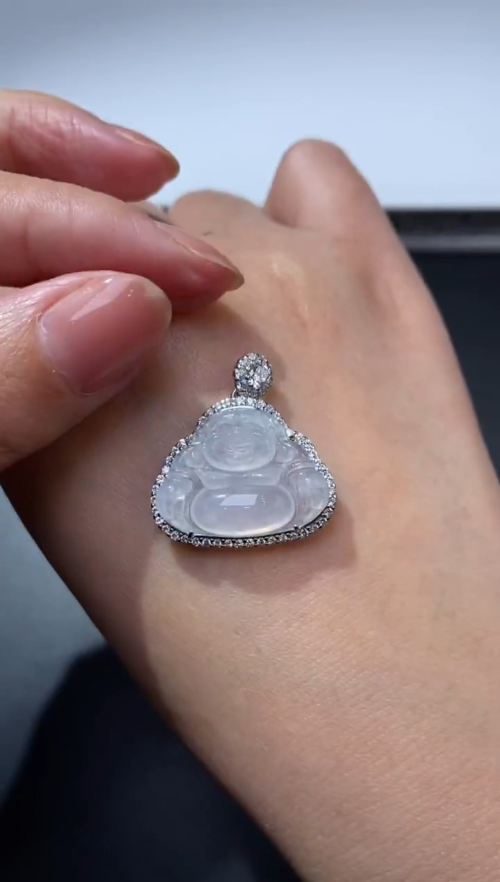 银S925镶嵌挂件翡翠374996  多人