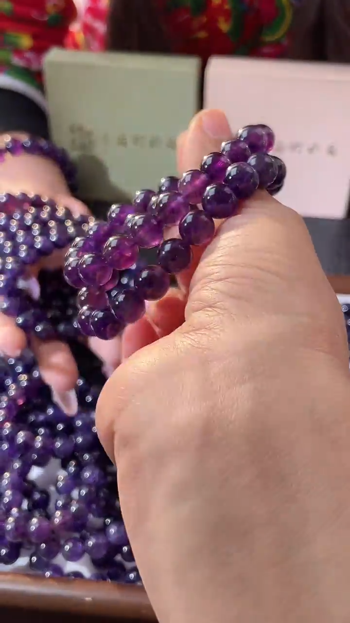 未镶嵌手链水晶紫牙乌手链