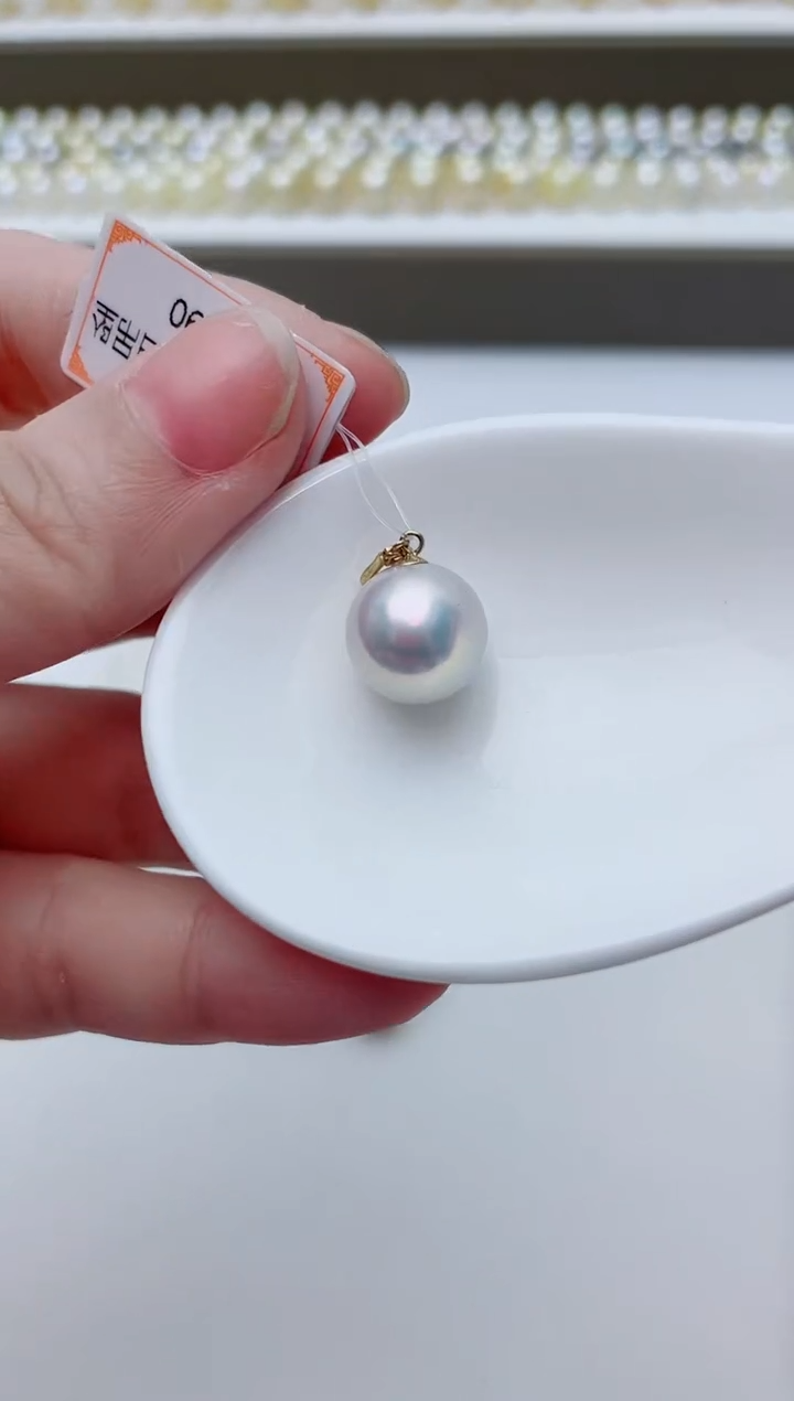 淡水珍珠18K金镶嵌颈饰A92