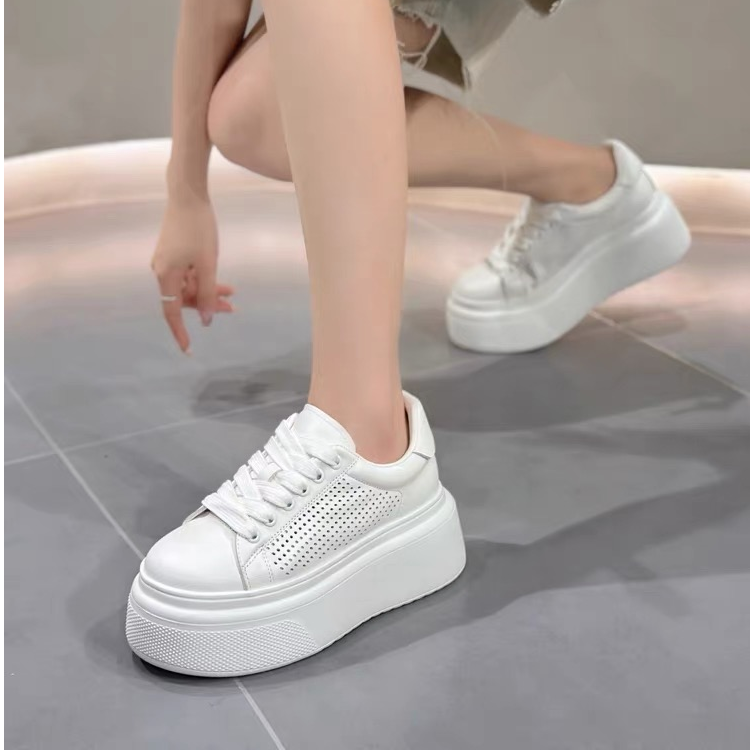 厚底小白鞋女款2025夏季新款网红爆款百搭休闲鞋真皮女鞋25029