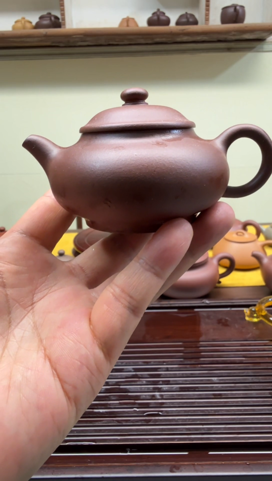 【闪购商品】紫砂茶壶底槽青小矮潘