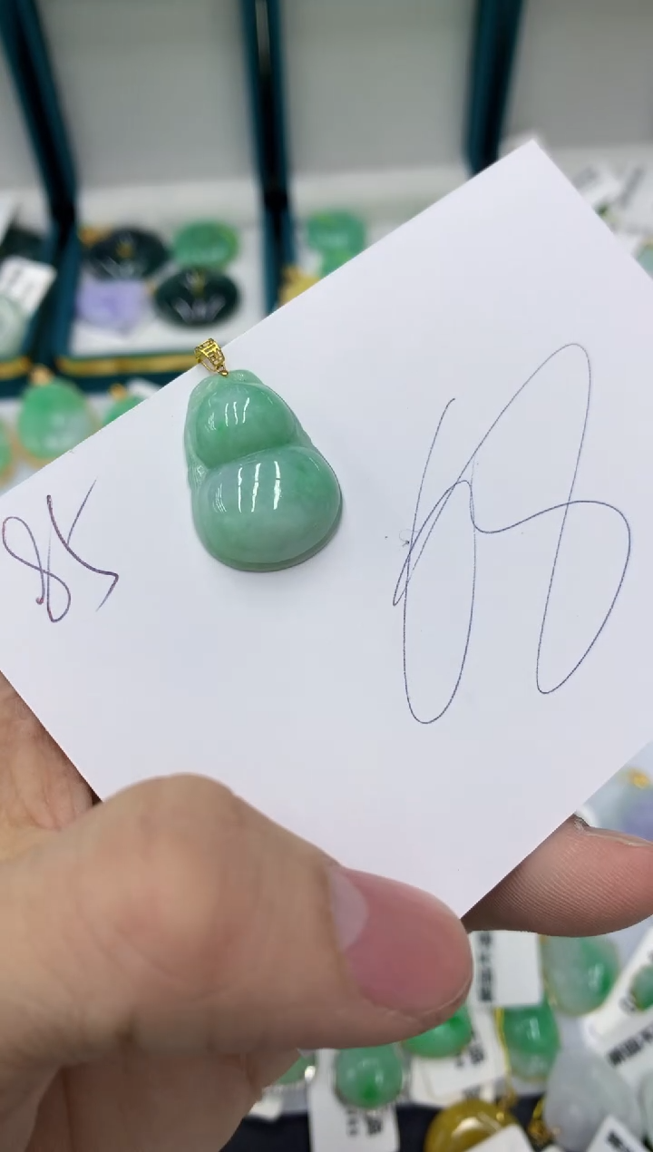 【闪购商品】翡翠颈饰18K金镶嵌11111111111