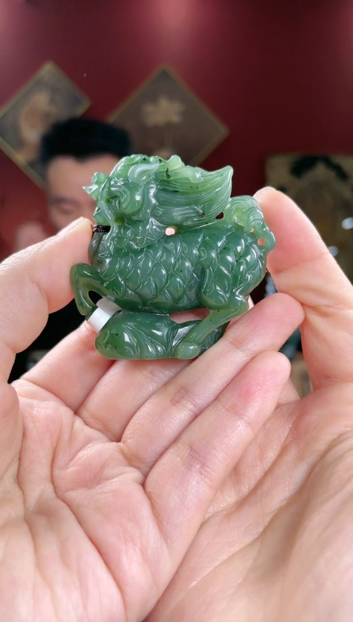 【闪购商品】和田玉把件未镶嵌麒麟