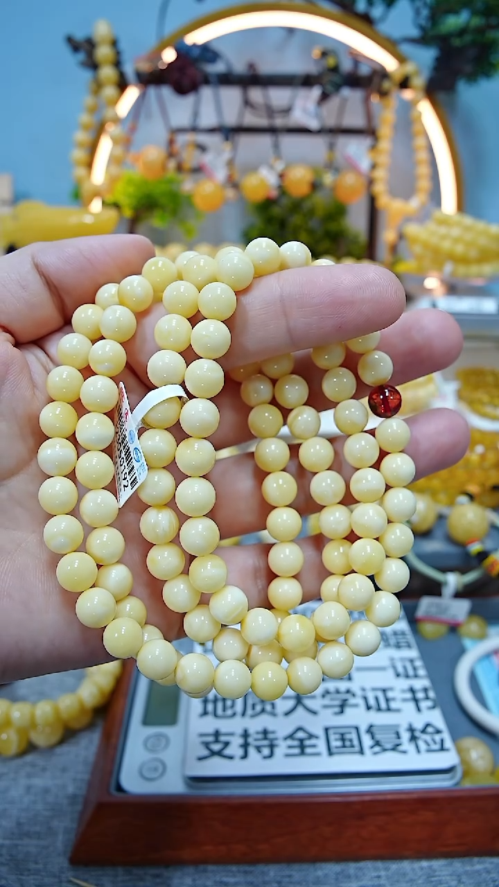 【闪购商品】蜜蜡手串未镶嵌8+108****