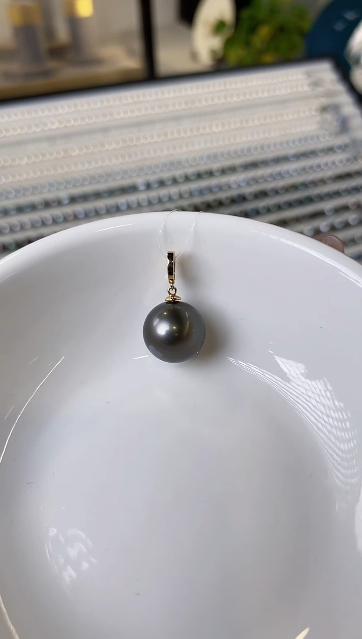 【闪购商品】海水珍珠吊坠(不含链)18K金镶嵌12-13海水珍珠吊坠