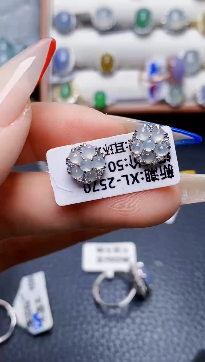 银S925镶嵌戒指翡翠1253