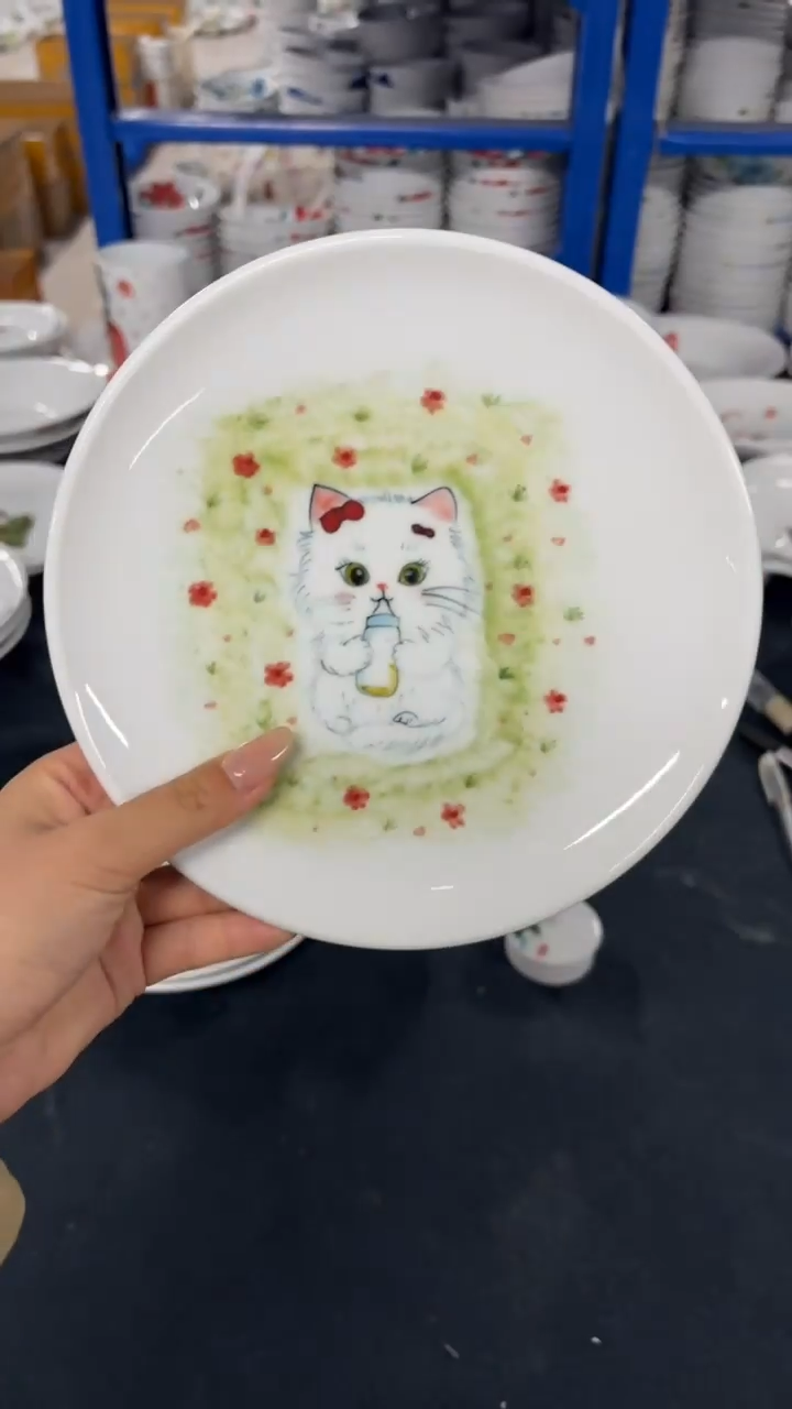 景德镇手绘釉中彩（食品级）平盘