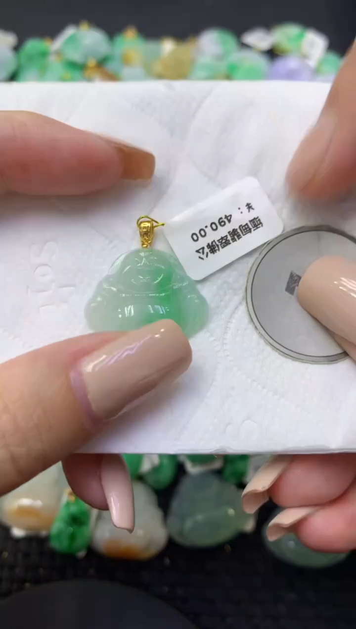 颈饰未镶嵌翡翠天然缅甸翡翠A货