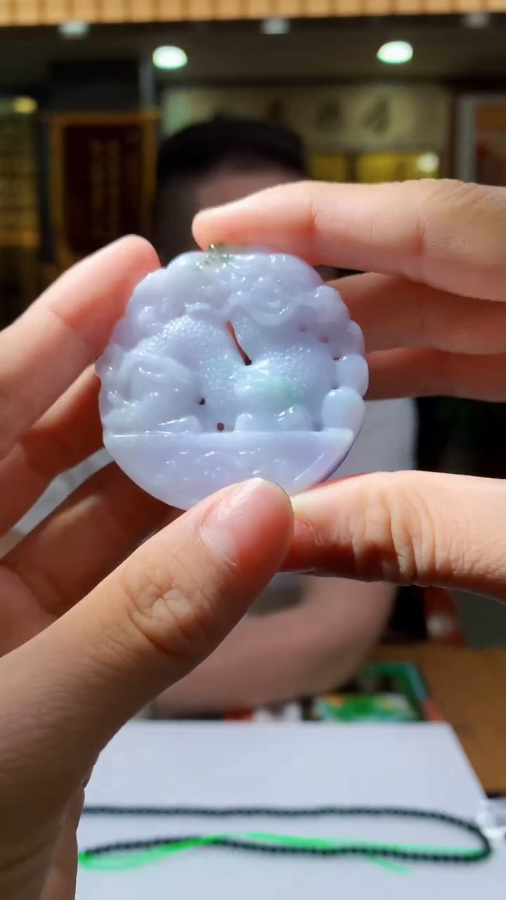 定制翡翠未镶嵌1041hm-毛货挂件(赠珠链)15