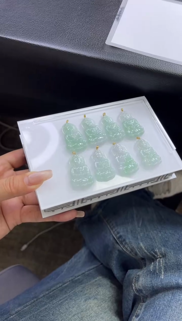 【闪购商品】翡翠颈饰18K金镶嵌L8多样性发一件/配绳子