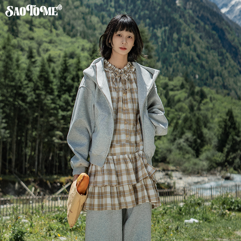 【年终回馈】早乙女惠子Saotome 高领拉链连帽卫衣开衫外套3585