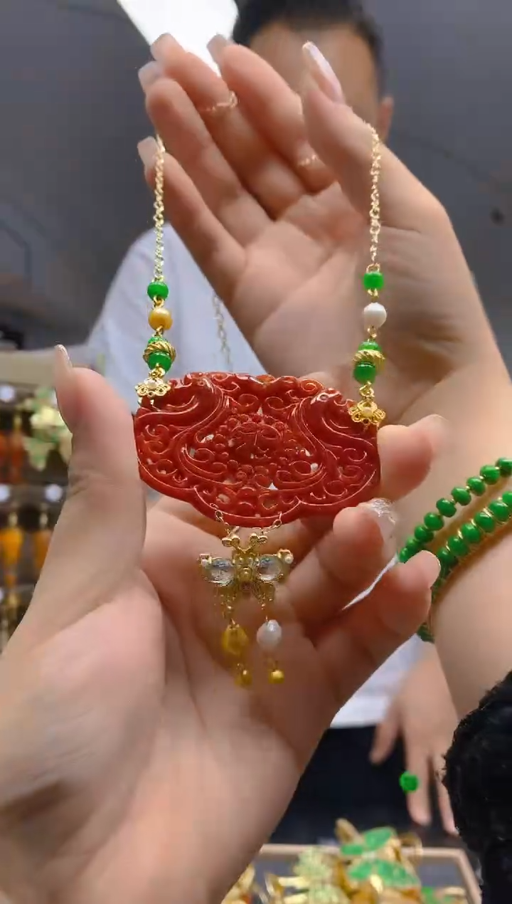 【闪购商品】翡翠耳饰合金229翡翠锁骨链