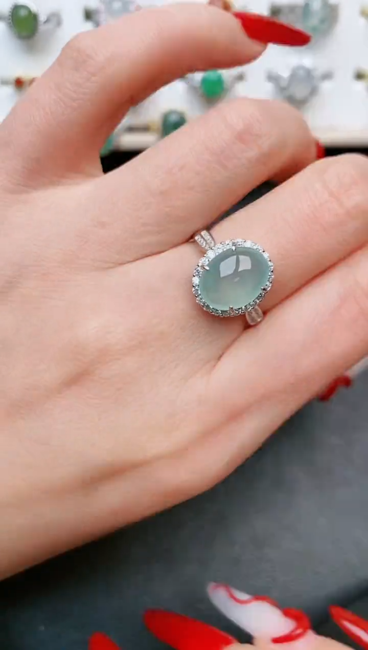 【闪购商品】翡翠戒指银S925镶嵌....