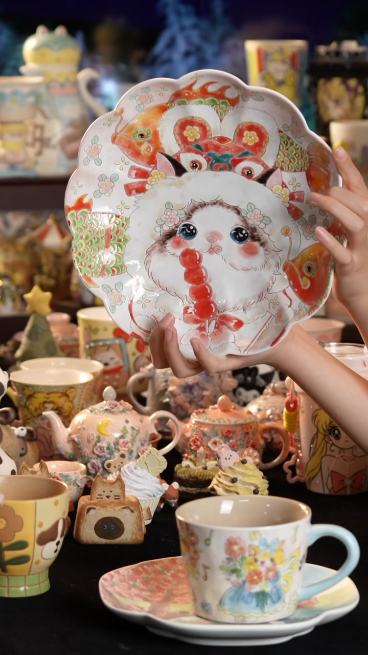 其他陶景德镇釉下彩手绘设计师款陶瓷