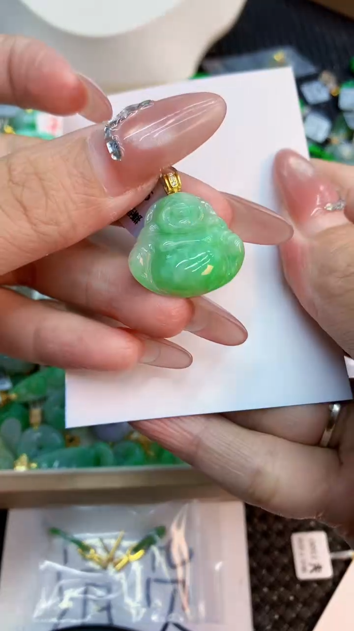 翡翠银S925镶嵌吊坠(不含链)1