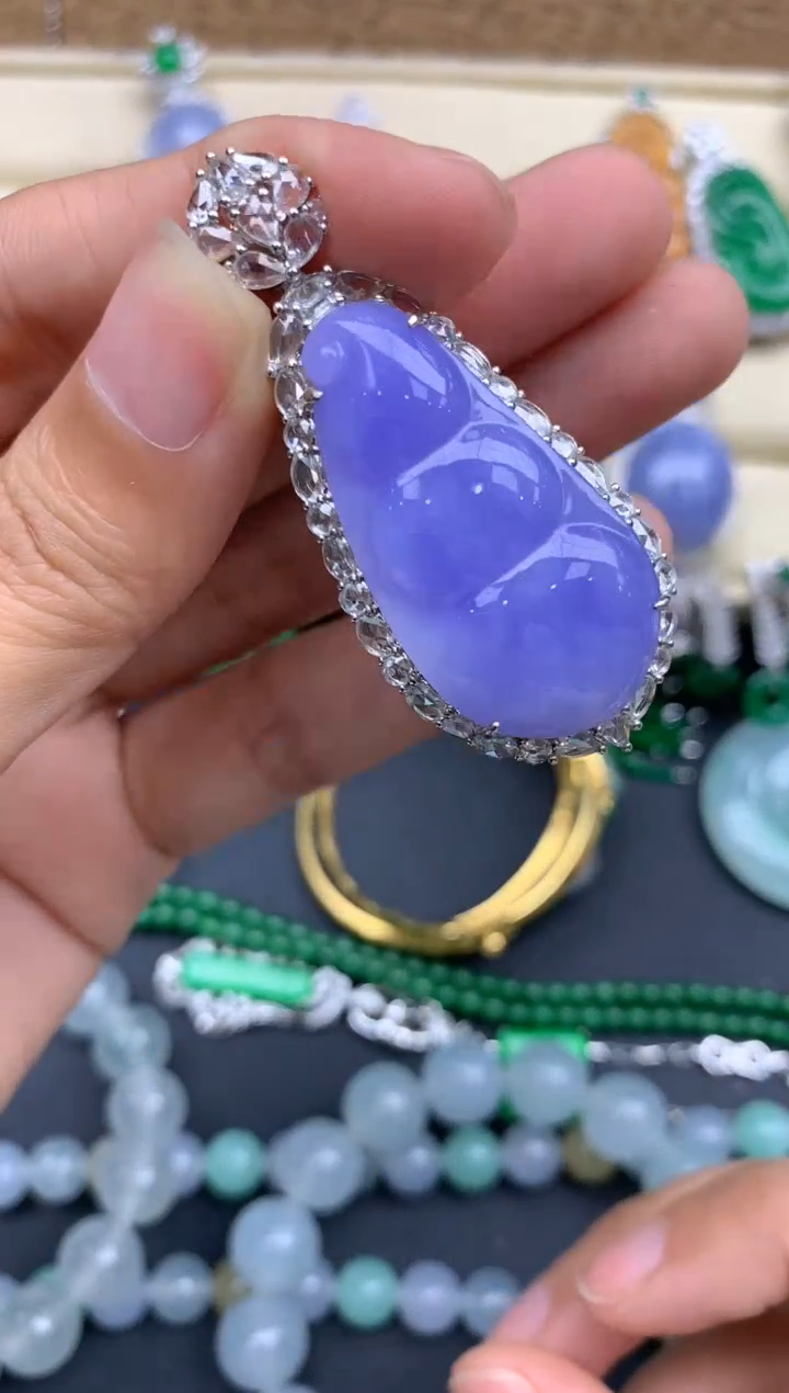 【闪购商品】翡翠颈饰18K金镶嵌440-中国好珍宝