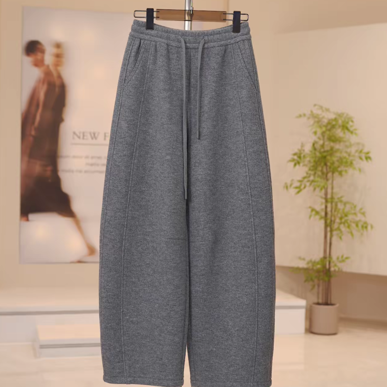 2025秋冬季新品羊毛时尚高腰休闲裤