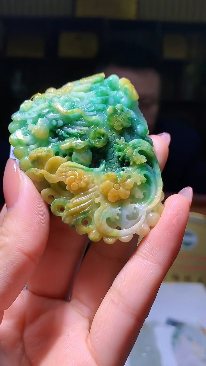 【闪购商品】定制翡翠未镶嵌1031hm-毛货挂件39