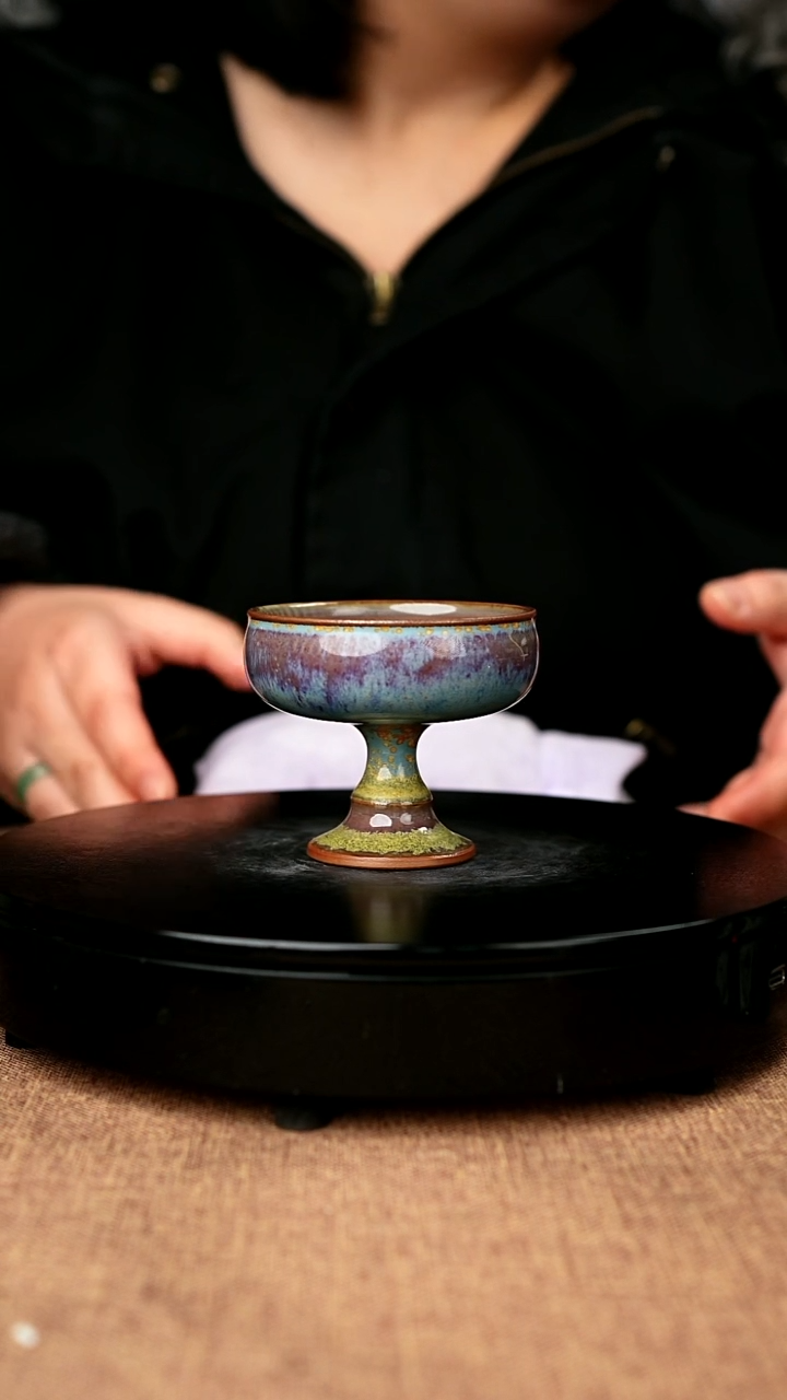 【闪购商品】898#崔小宁一级品原矿钧瓷炉钧釉高足杯