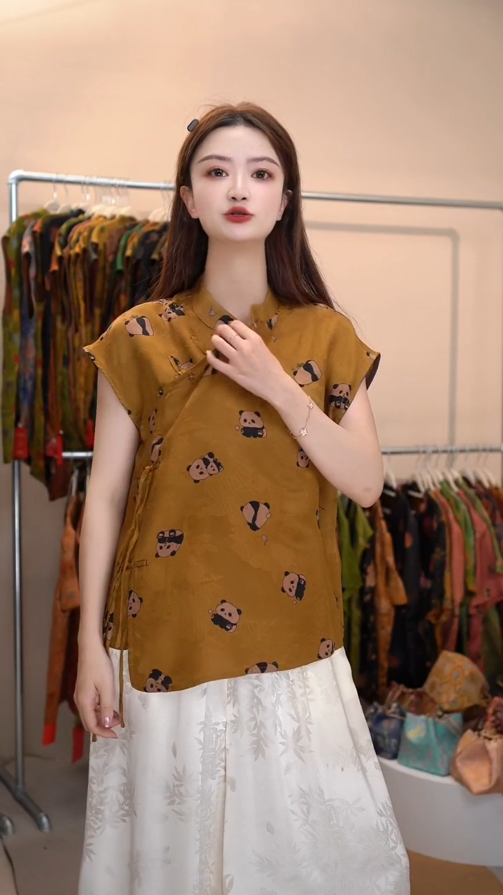 清仓不退不换香云纱茶服
