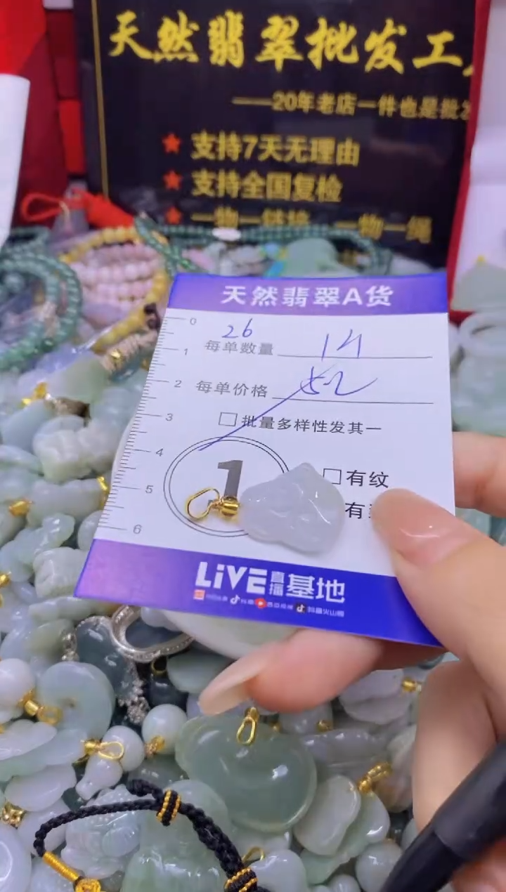 颈饰未镶嵌翡翠天然翡翠A货批量多样性发一件