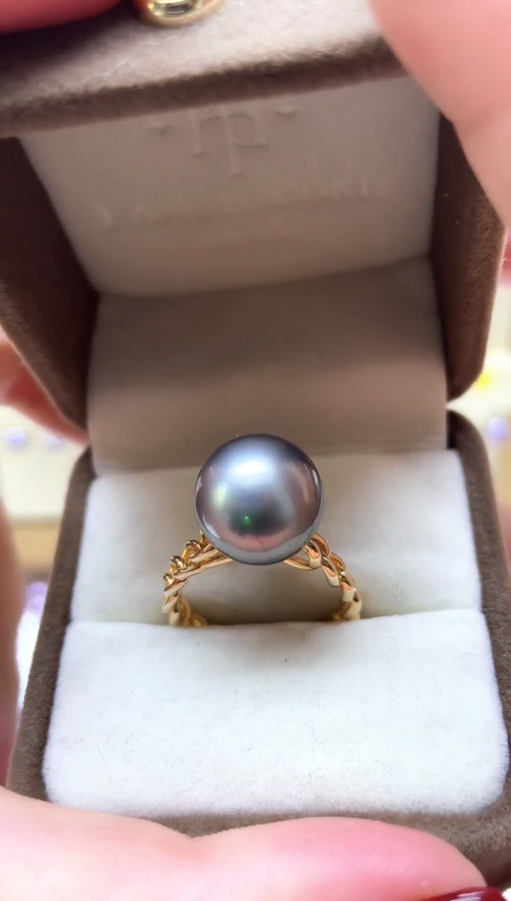 【闪购商品】海水珍珠戒指银S925镶嵌大溪地戒指