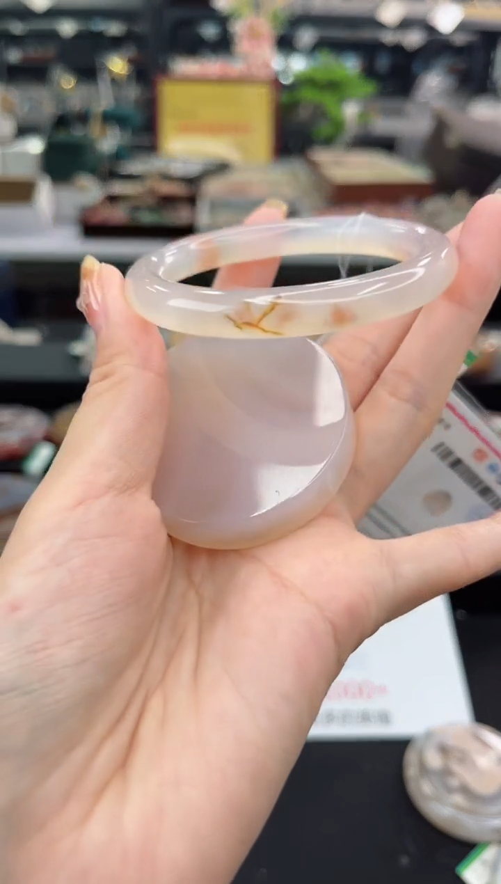 【闪购商品】石英质玉手镯未镶嵌53圈口（赠品镯心）36662