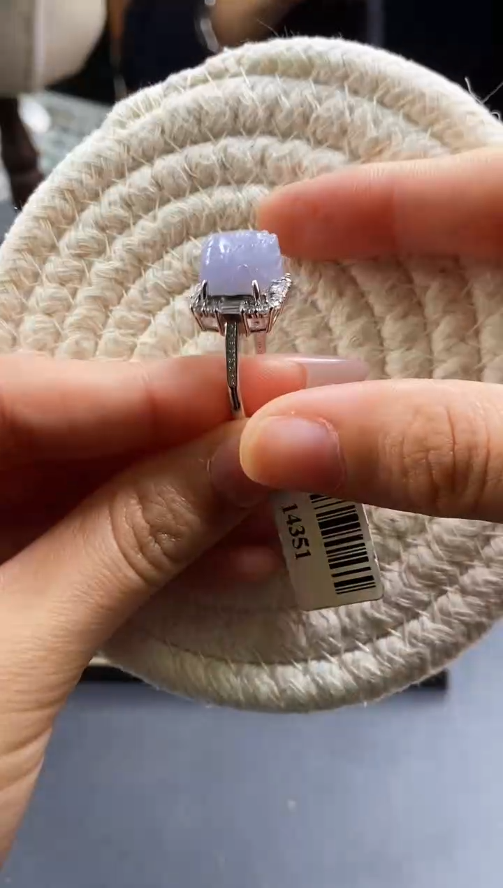 颈饰银S925镶嵌翡翠14351