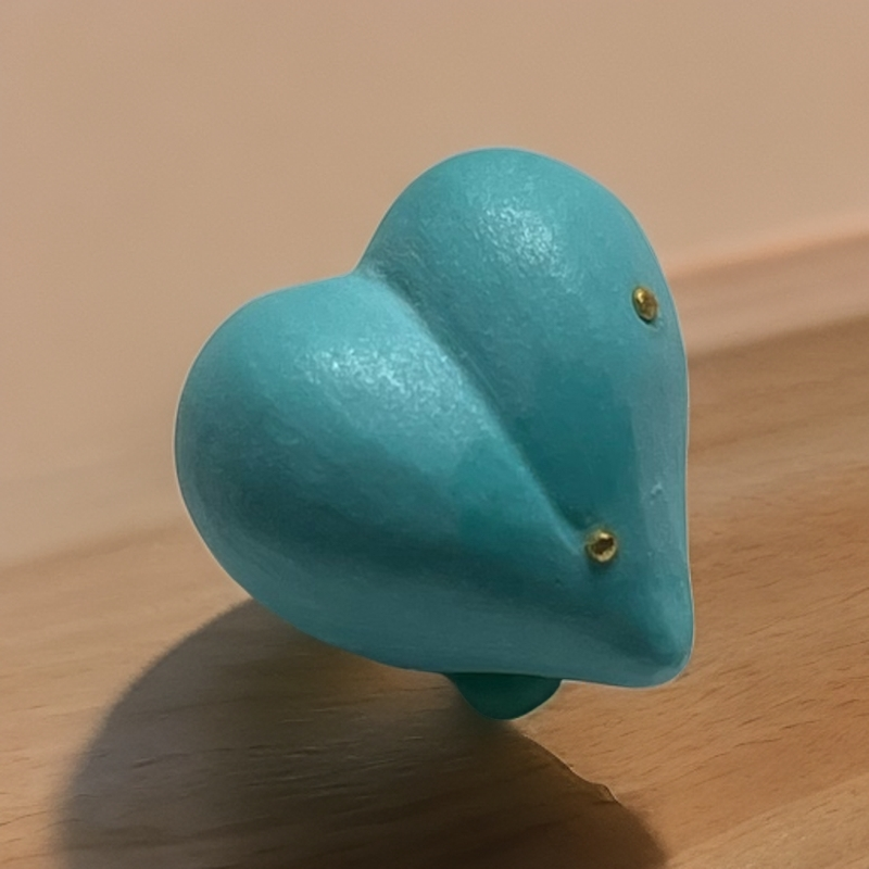 【帝丰】湖北十堰天然原矿绿松石高瓷精工屁桃爱心配饰吊坠