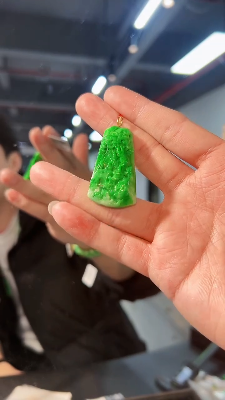 【闪购商品】翡翠颈饰18K金镶嵌缅料A货/支持复检/一件