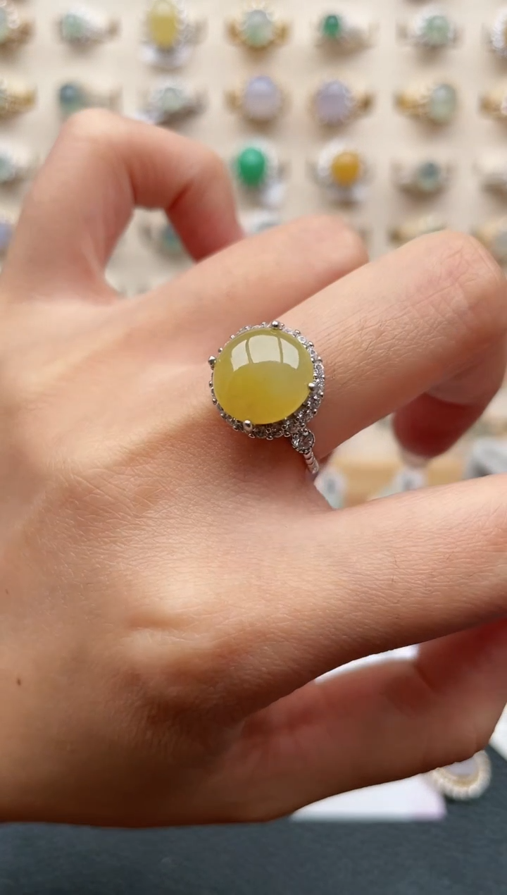 【闪购商品】翡翠银S925镶嵌戒指1111