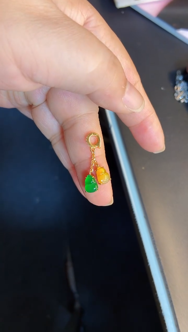 吊坠(不含链)银S925镶嵌翡翠1