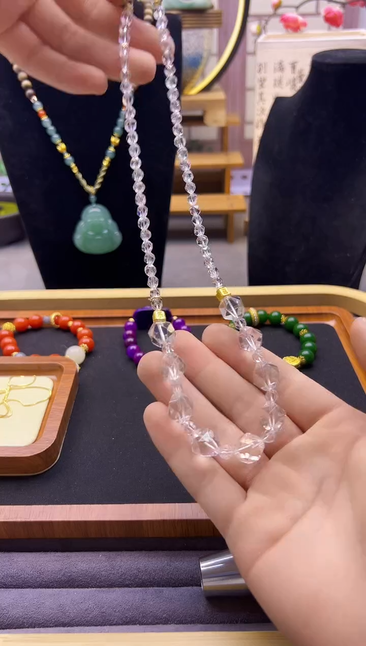 【闪购商品】水晶颈饰14K金镶嵌X847         