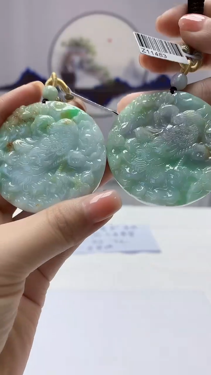 【闪购商品】定制翡翠未镶嵌5145mm-毛货挂件64