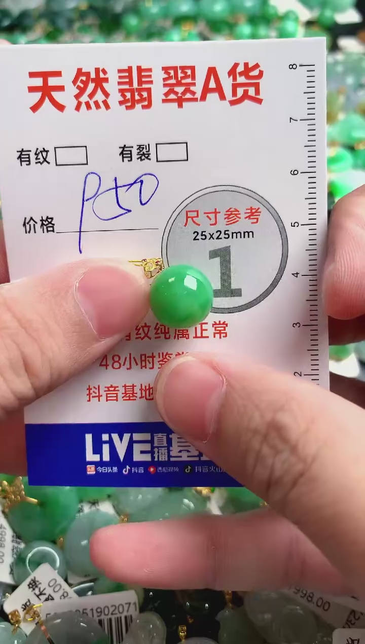 翡翠18K金镶嵌颈饰0599765531