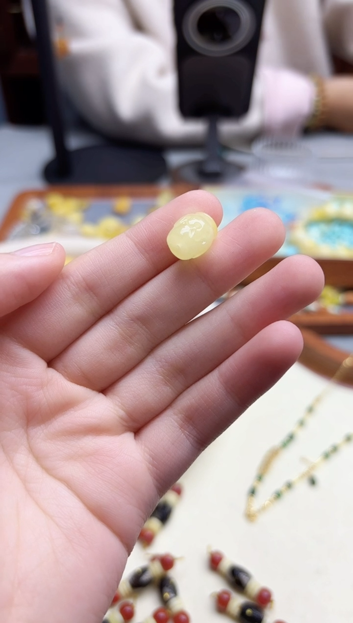 裸石蜜蜡未镶嵌蜜蜡蜜罐配饰GW