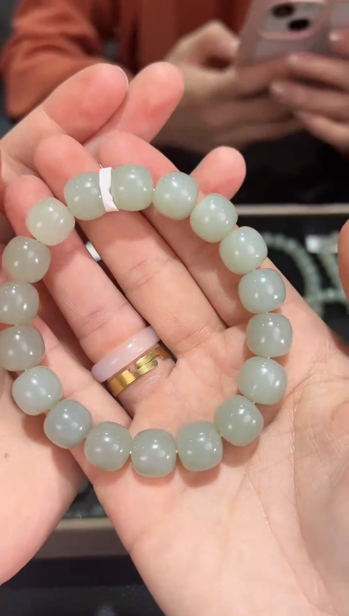 【闪购商品】和田玉手串未镶嵌且末料青白玉手串