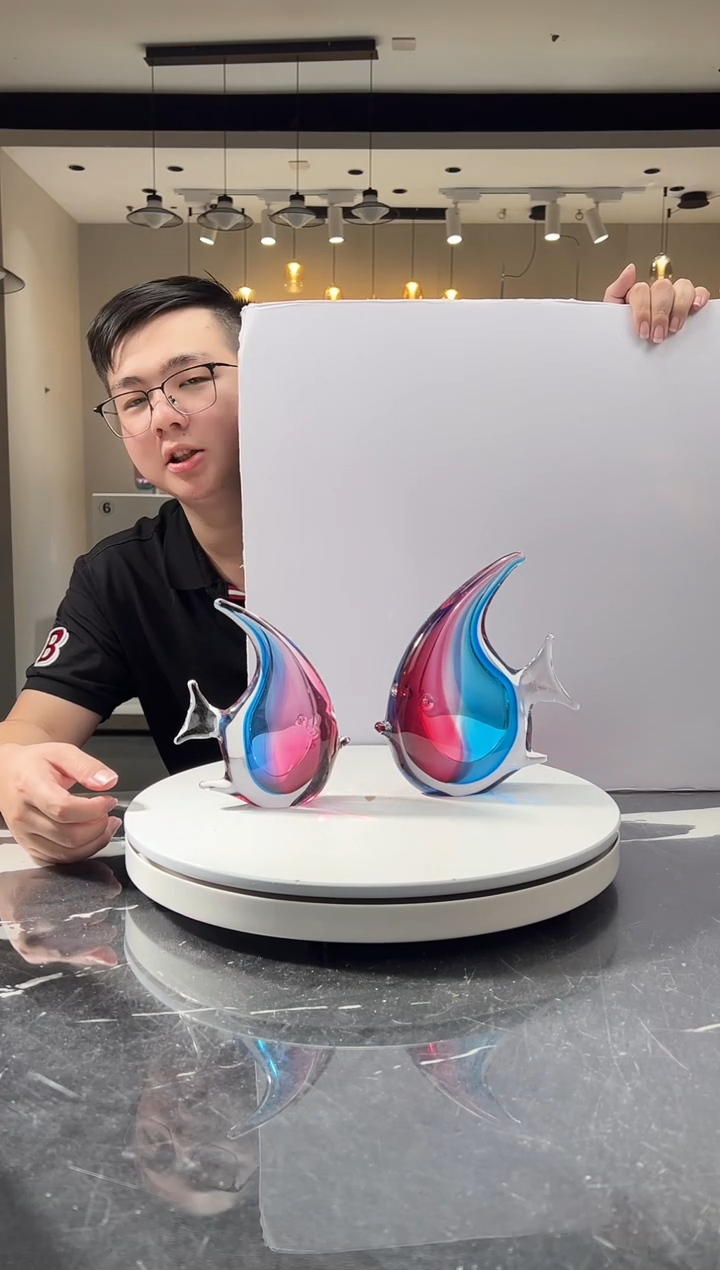 摆件巴比特美学-金红热带鱼一组